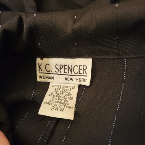 Classic Suit K.C. New York Black w Blue Detailed Pockets and Diamond 💎 - Picture 8 of 10